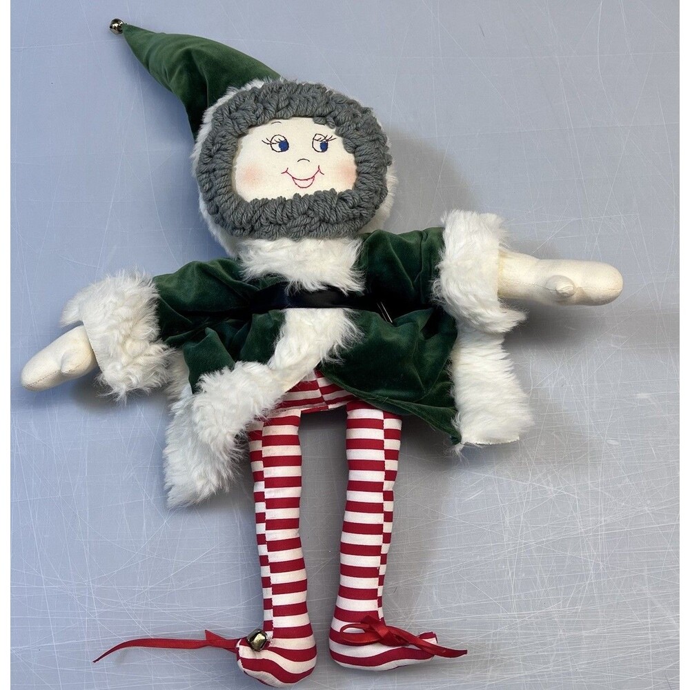 Vintage Christmas elf plush toy 22”